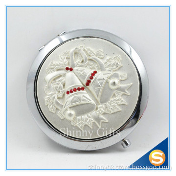 Pocket cosmetic mirror Portable Folding Magnifying Metal Make up Mirror Double Side Compact Mirror
